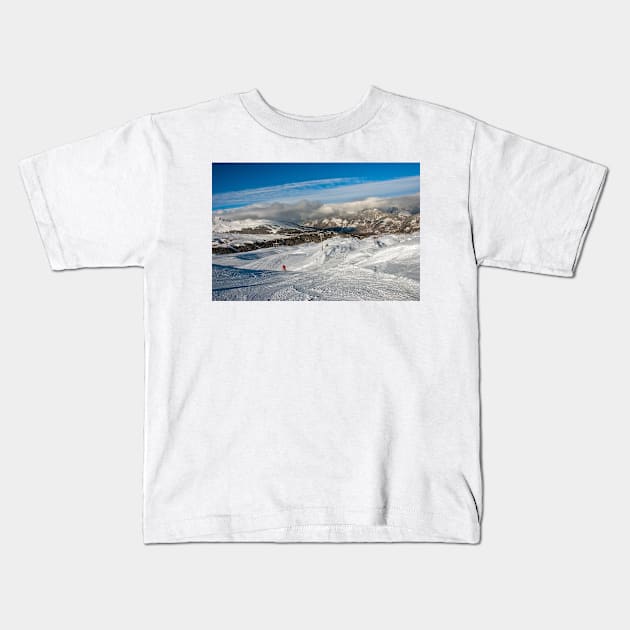 Courchevel 1850 3 Valleys French Alps France Kids T-Shirt by AndyEvansPhotos